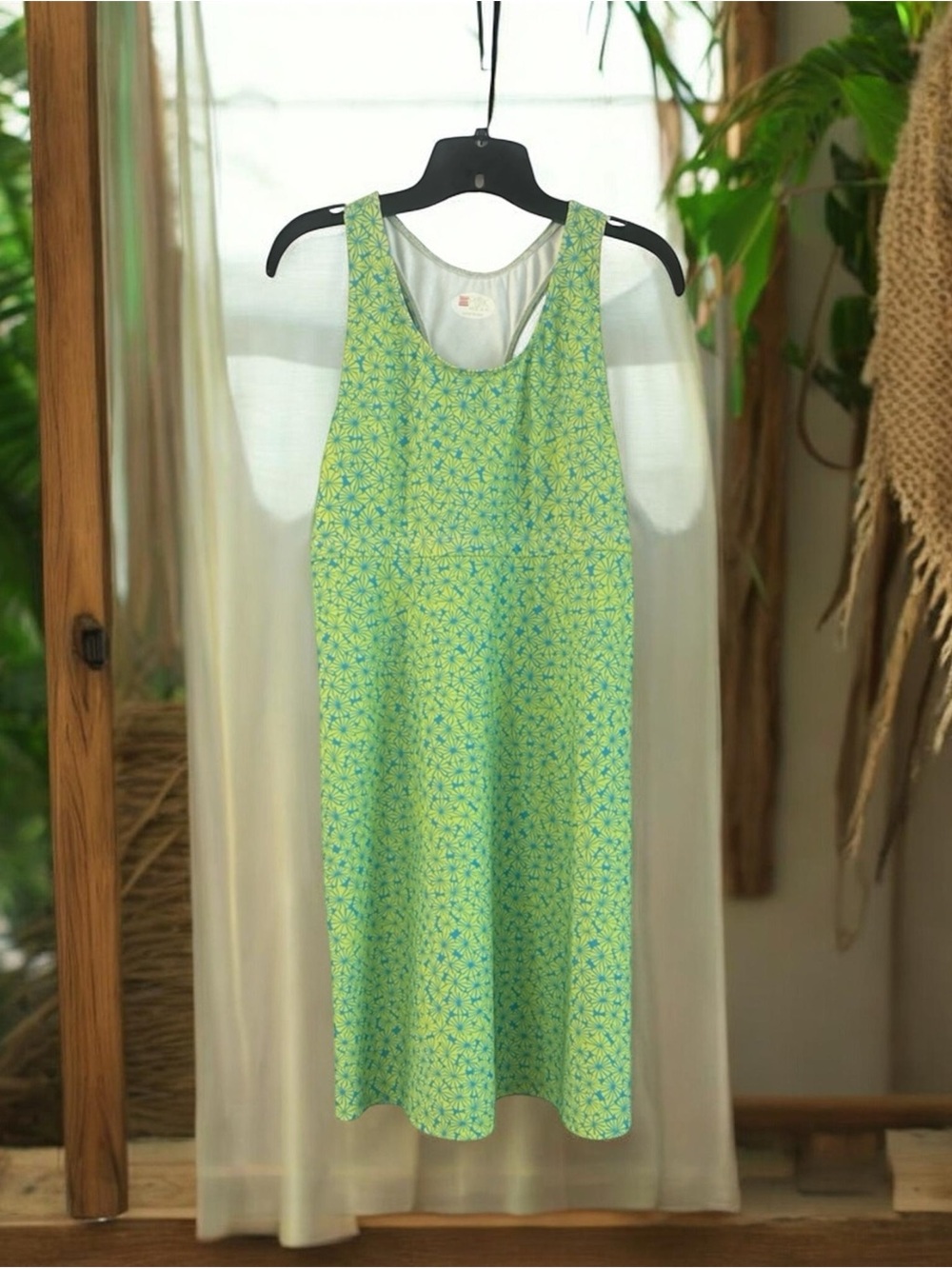 Green Floral Sleeveless Dress